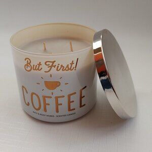 Bath and Body Works But First Coffee Brand New and Unburned Three Wick C…